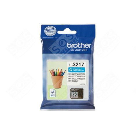 BROTHER LC3217 ENCRE CYAN LC-3217C, CAP: 550 D'ORIGINE ACCESSOIRES ET ENTRETIEN - LC3217C