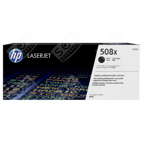 TONER - HP 508X BLACK 12.500 PAGES D'ORIGINE ACCESSOIRES ET ENTRETIEN - CF360X