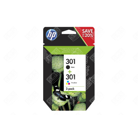 CARTOUCHE D'ENCRE - HP 301 INKT COMBO 2-PAK NOIR/3COULEUR D'ORIGINE ACCESSOIRES ET ENTRETIEN - N9J72AE
