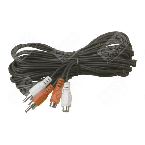 RALLONGE 2XRCA M - 2 X RCA F - 5M TÉLÉVISION - EA008