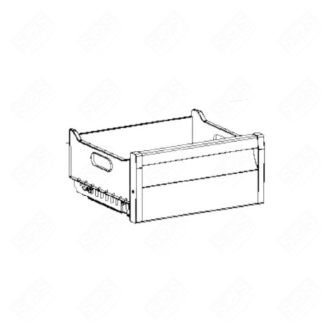 TIROIR INFERIEUR + INTERCALAIRE FRIGO, RÉFRIGÉRATEUR, CONGÉLATEUR - 481010869634