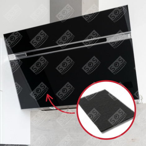 LOT DE 3 FILTRES CHARBON + FIXATIONS AK550AE1  305X200  MM HOTTE - 71X0729, AS0062460
