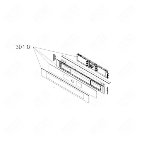 PANNEAU DE COMMANDE D1 MONTAGE FOUR, CUISINIÈRE - 481010909638