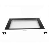 Porte glass+rails wh