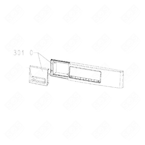 BANDEAU DE COMMANDE + POIGNEE TIROIR SÈCHE-LINGE - 481010771646