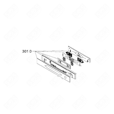 PANNEAU DE COMMANDE MINI2 VBL A 439 WH FOUR MICRO-ONDES - 481010764870