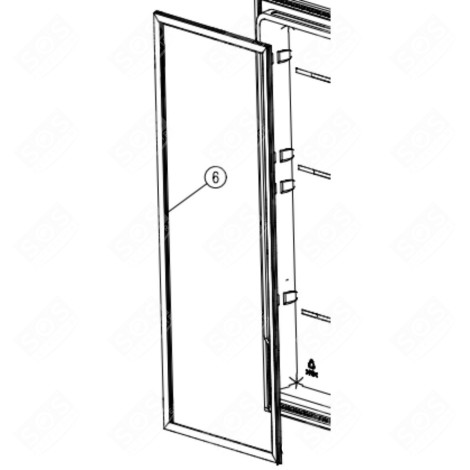 JOINT DE PORTE (PARTIE RÉFRIGÉRATEUR, REPÈRE 6) FRIGO, RÉFRIGÉRATEUR, CONGÉLATEUR - HK1637770