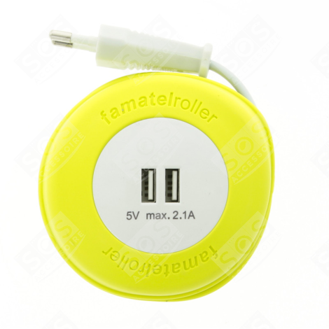 CHARGEUR USB AVEC PROLONGATEUR - 2MTR FAMATELROLLER INFORMATIQUE - 234002957