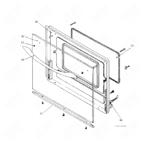 VITRE EXTÉRIEURE (REPÈRE 42) FOUR, CUISINIÈRE - 3426235010