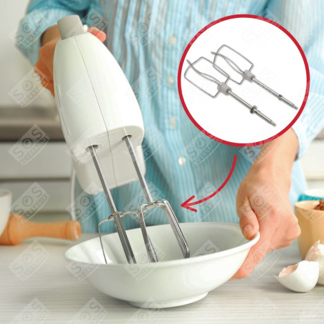 JEU DE 2 FOUETS A EMULSIONNER BLANCS BATTEUR - XJ901301, SS-987800