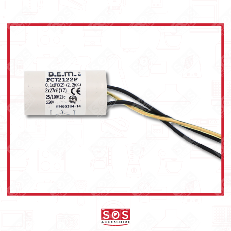 CONDENSATEUR ANTI-PARASITAIRE 0.1ΜF LAVE-VAISSELLE - 481912118063, 75X2038