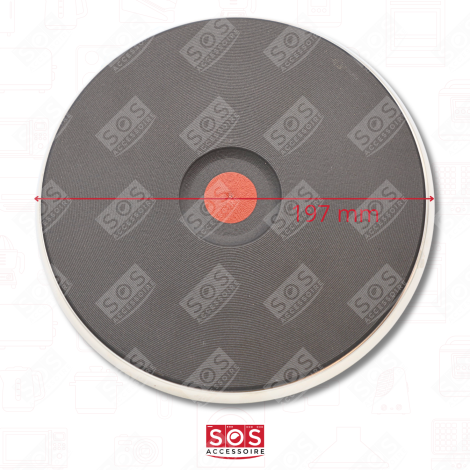 PLAQUE ÉLECTRIQUE RAPIDE DIAM 180MM 2000W BORDURE 8MM PLAQUE DE CUISSON - 71X1992