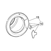 Porte, hublot complet (Repère 13)