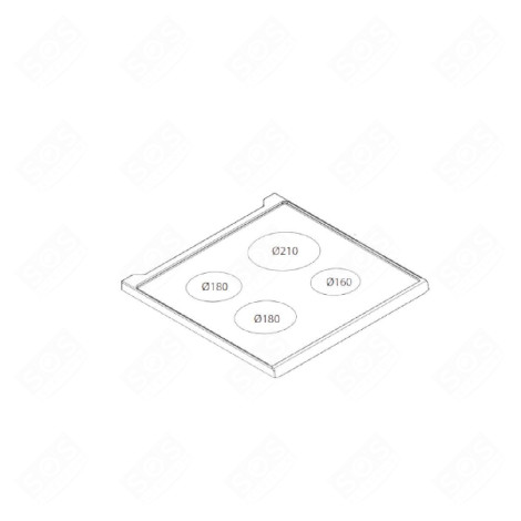 DESSUS VITROCÉRAMIQUE FOUR, CUISINIÈRE - AS0066757