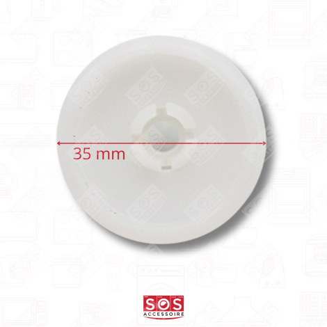 ROULETTE DE PANIER INFÉRIEUR (À L'UNITÉ) LAVE-VAISSELLE - 00066320, 31X6366