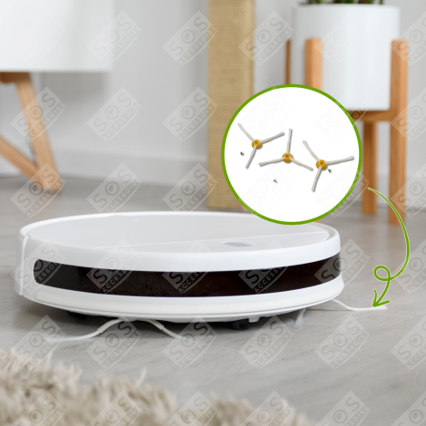 LOT DE 4 BROSSES LATÉRALES 3 BRAS ASPIRATEUR ROBOT - 4415863