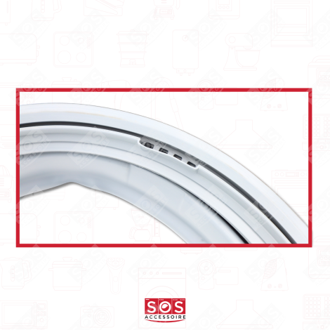 JOINT DE HUBLOT (MANCHETTE) AVEC RETOUR A LA CUVE (2 1 TROUS) MACHINE À LAVER, LAVE-LINGE - MDS38265303