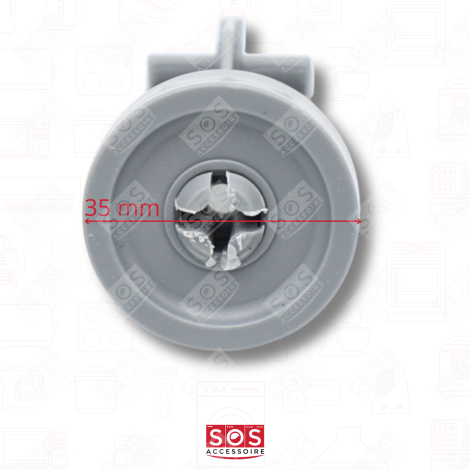 JEU DE 8 ROULETTES DE PANIER INFÉRIEUR LAVE-VAISSELLE - 481252888112