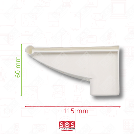 SUPPORT BALCONNET BOUTEILLES DROIT  115X53 MM FRIGO, RÉFRIGÉRATEUR, CONGÉLATEUR - 7430208