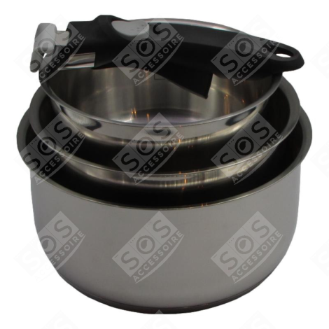 LOT 3 CASSEROLES 16/18/20 INOX CUISEUR VAPEUR - SBM1000400