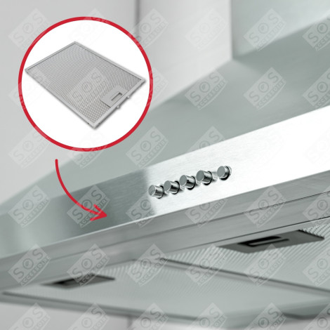 FILTRE MÉTALLIQUE À GRAISSE 247X327MM HOTTE - 50293009002, 50287195007