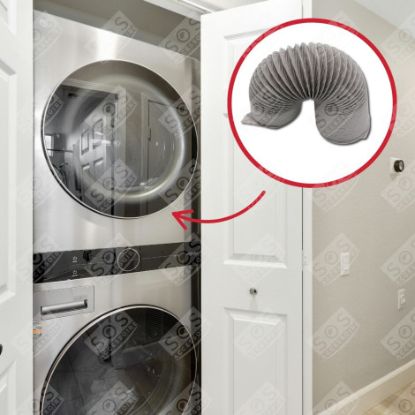 GAINE D'EVACUATION EN PVC LONG EXTENSIBLE JUSQU'À 3M DIAM. 102MM SÈCHE-LINGE - 484000008556, AV13101