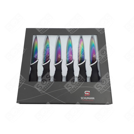COFFRET 6 COUTEAUX STEAK LAMES USTENSILE DE CUISINE - SCO1500804