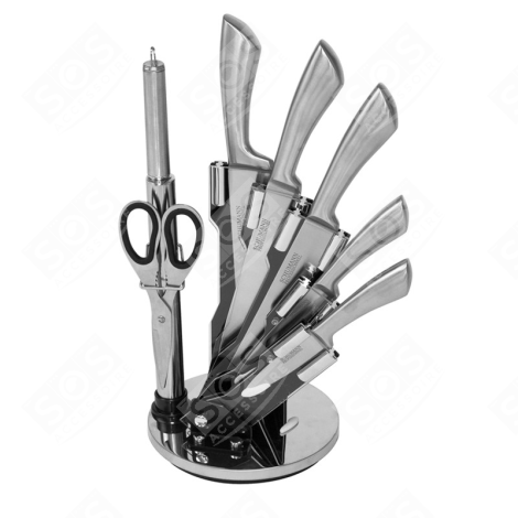BLOC COUTEAUX 7 PIECES INOX USTENSILE DE CUISINE - SCO1500800