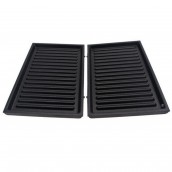Jeu de 2 plaques grill