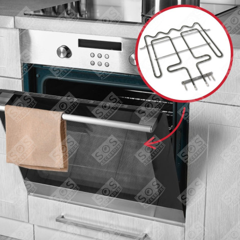 RÉSISTANCE GRILL SUPÉRIEURE 2450W FOUR, CUISINIÈRE - 481010568824, 480121101161