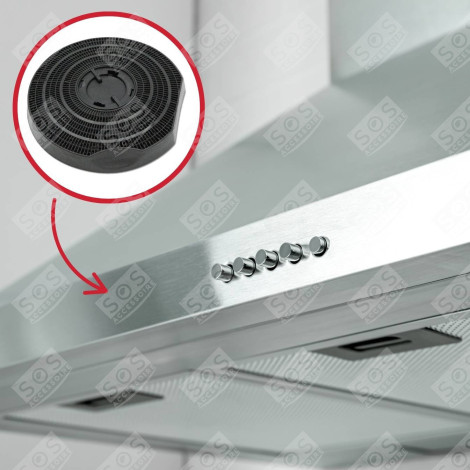 FILTRE CHARBON ROND TYPE 25 (À L'UNITÉ)  280X37 MM HOTTE - 902979362
