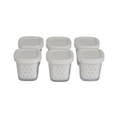 Coffret de 6 pots yaourt verre avec couvercle (Sans égouttoirs)