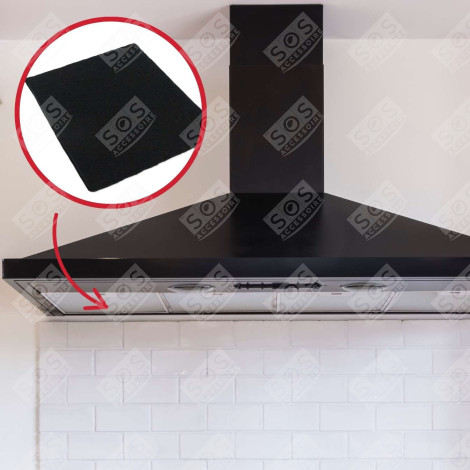 FILTRE CHARBON  290X250X15 MM HOTTE - 480122102387 AMC069