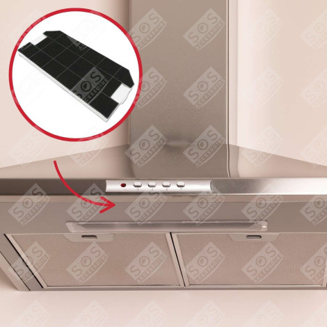 FILTRE CHARBON  488X235 MM HOTTE - 00460367 DHZ3300