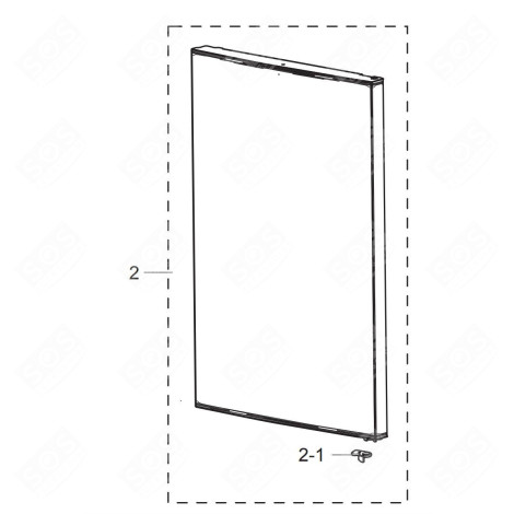 PORTE (PARTIE CONGÉLATEUR) FRIGO, RÉFRIGÉRATEUR, CONGÉLATEUR - DA91-04543K