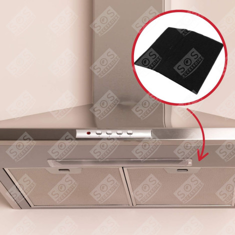 LOT DE 3 FILTRES CHARBON  240X HOTTE - 74X0998