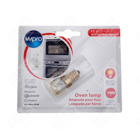 AMPOULE POIRETTE 300°C / E14 / T22 / 15W / 220V D'ORIGINE FOUR MICRO-ONDES - 484000008843, C00863216