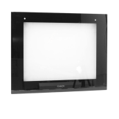 Vitre extérieure de porte avec rail