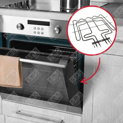 RÉSISTANCE GRILL 2850W D'ORIGINE FOUR, CUISINIÈRE - 481225928873