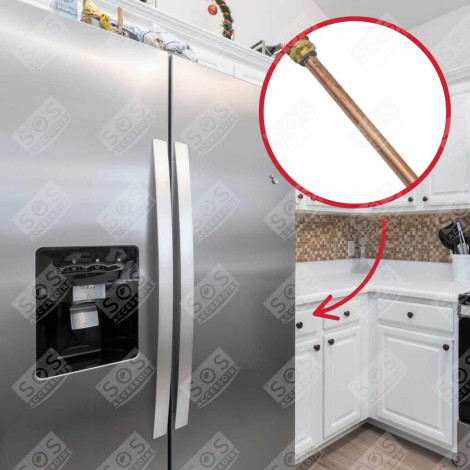 TUBE DE CHARGE AVEC VANNE SCHRADER FRIGO, RÉFRIGÉRATEUR, CONGÉLATEUR - 00065644, C00043021