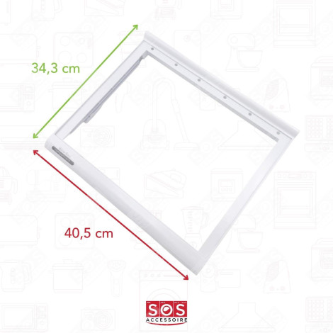 CADRE DE CLAYETTE, ÉTAGÈRE INFÉRIEUR 405X343 MM D'ORIGINE FRIGO, RÉFRIGÉRATEUR, CONGÉLATEUR - 481241828359, C00195483