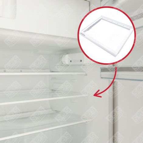 CADRE DE CLAYETTE, ÉTAGÈRE INFÉRIEUR 405X343 MM D'ORIGINE FRIGO, RÉFRIGÉRATEUR, CONGÉLATEUR - 481241828359, C00195483