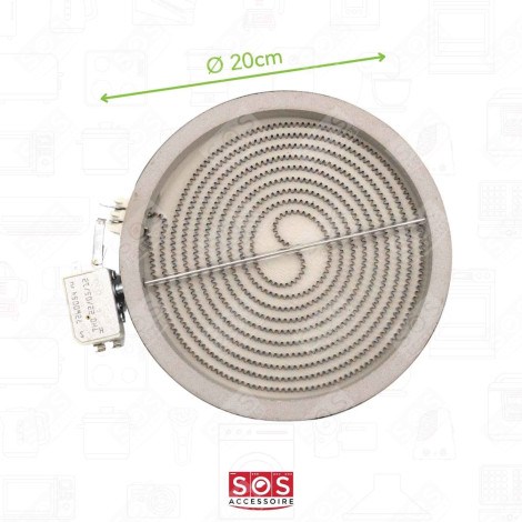 FOYER HIGHLIGHT 1800W-230V DIAM 200MM EGO 10.58111.004 PLAQUE DE CUISSON - 3740636299, C690036C5