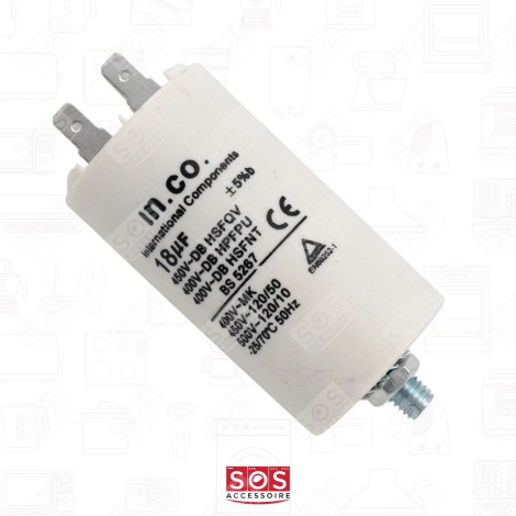 CONDENSATEUR 18 MF UNIVERSEL MACHINE À LAVER, LAVE-LINGE - 481912118285