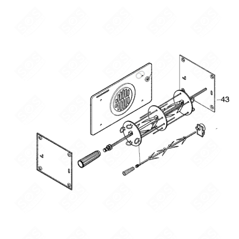 PANNEAU LATÉRAL GAUCHE (REPÈRE 043) FOUR, CUISINIÈRE - C00193994