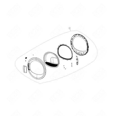 PORTE COMPLÈTE (REPÈRE  10) SÈCHE-LINGE - 2986230200, C00924864