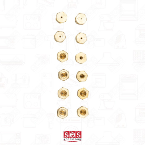 KIT INJECTEURS, GICLEURS GAZ NATUREL + BUTANE FOUR, CUISINIÈRE - C00114463