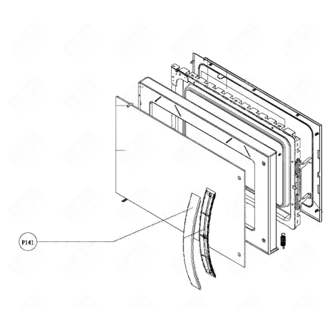 POIGNÉE DE PORTE FOUR MICRO-ONDES - C00738483, 488000738483
