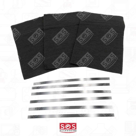 KIT DE 3 FILTRES CHARBON  350X HOTTE - 74X9560