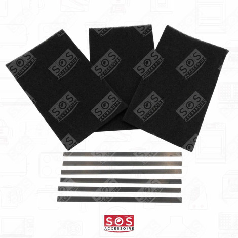 LOT DE 3 FILTRES CHARBON (AVEC HOTTE - 74X7954